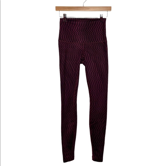 lululemon | Wunder Under Pant (Hi-Rise) Shifted Horizon Red Grape Black 4 - Picture 2 of 6